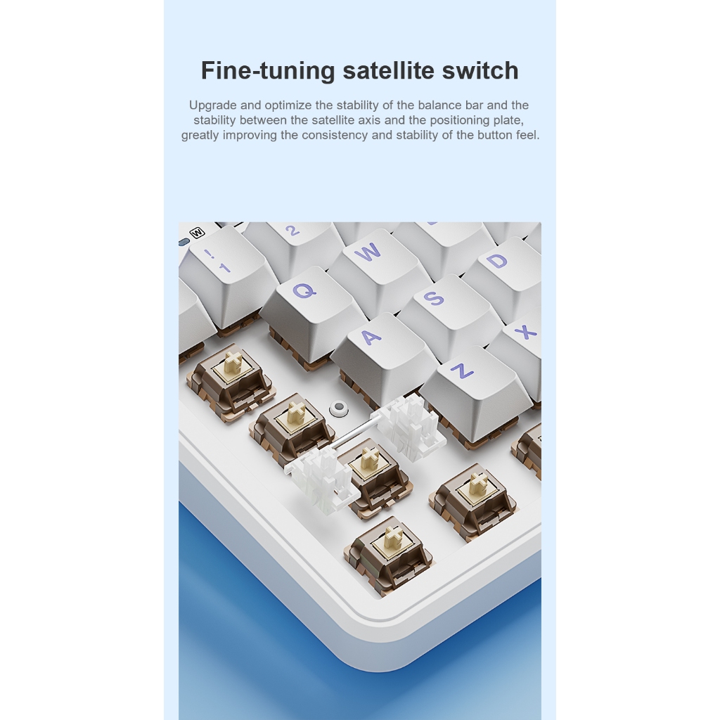 คีย์บอร์ดไร้สาย - AULA F108 - Gasket Mechanical Keyboard Full Size คีย์ไทย รับประกัน 2 ปี - รูปที่ 4