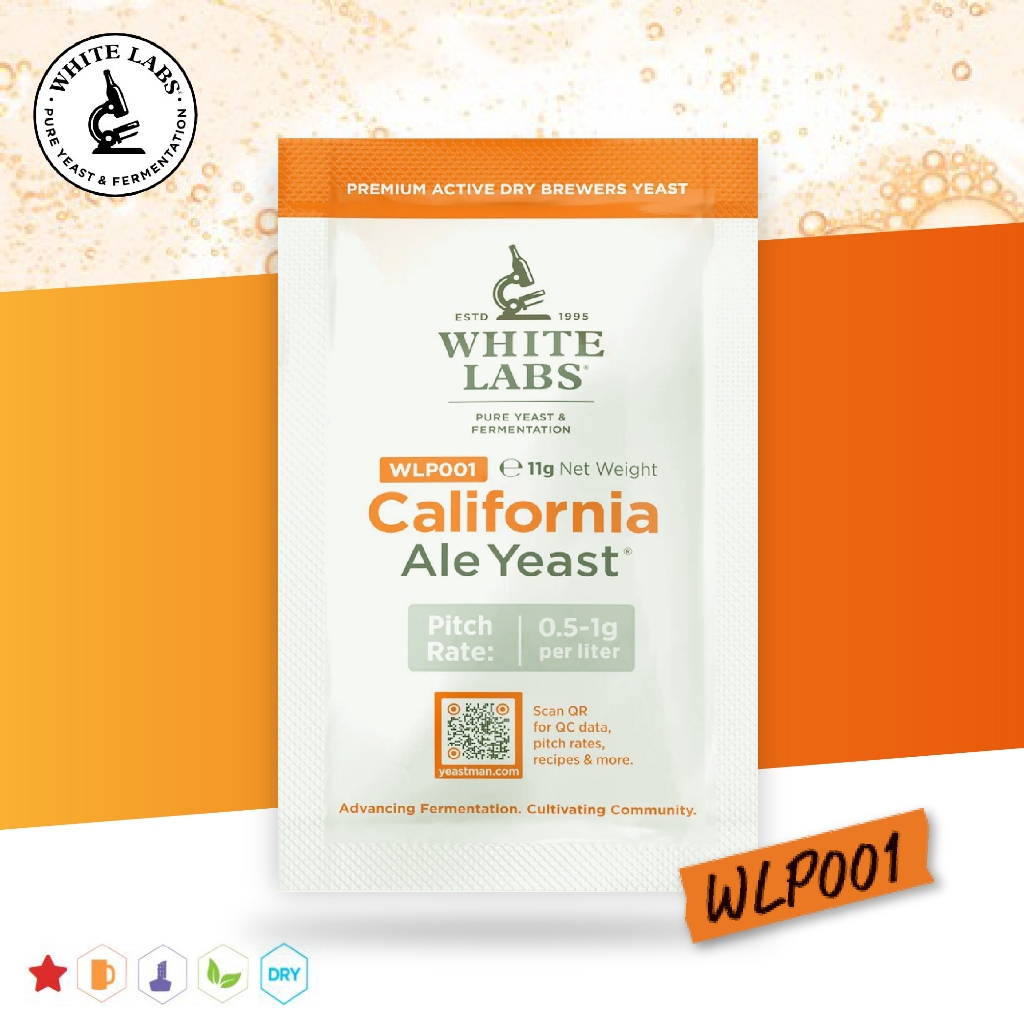 WLP001 Dry California Ale Yeast - White Labs Dry Yeast