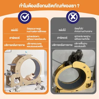 L&Q ลู่วิ่งแมว Cat toy วิ่งแมวไม้ วิ่งแมวอเนกประสงค์ ออกกำลังกายแมว ออกกำลังกาย เหมาะสำหรับแมวหลายตัว 5in1 ของเล่นแมว