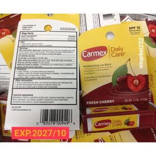 แท้100% #ลิปมัน,ลิปบาล์ม Carmex Lip Balm SPF15 USA EXP.10/2027