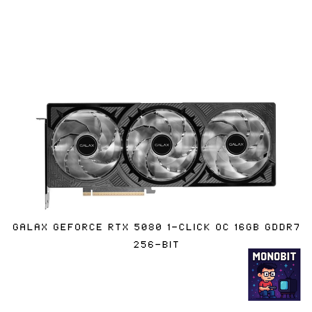 การ์ดจอ GALAX GeForce RTX 5080 1-Click OC 16GB GDDR7 256-bit