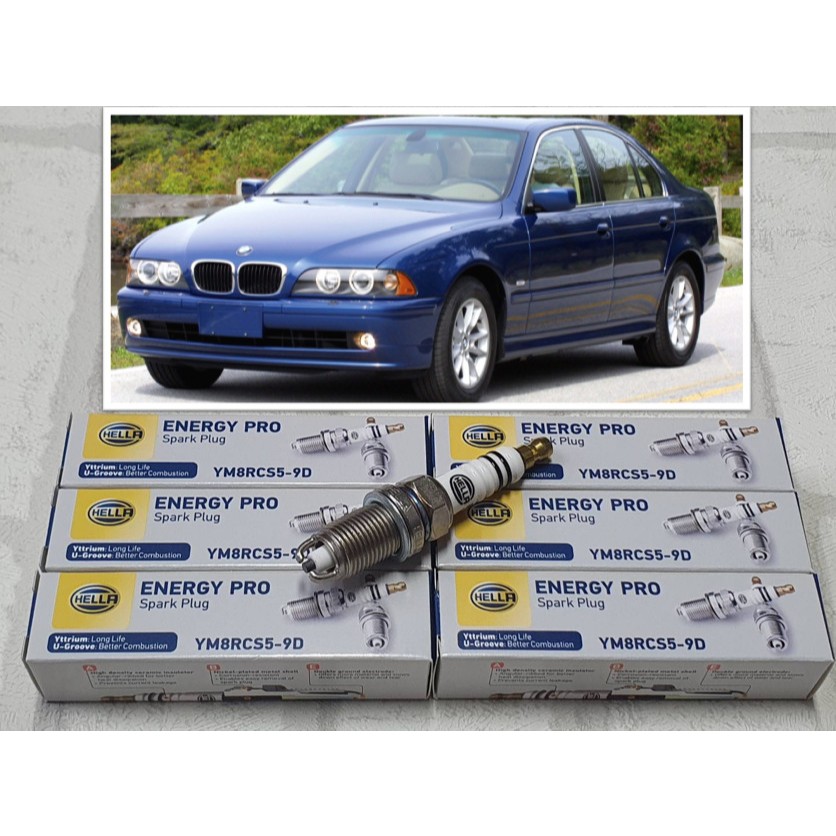 หัวเทียน BMW E39 ( 1995 - 2003 ) ชุด 6 หัว / 10 หัว ชั้วยิธเทรียม ระยะใช้งาน 40000 กม : Hella YM8RCS
