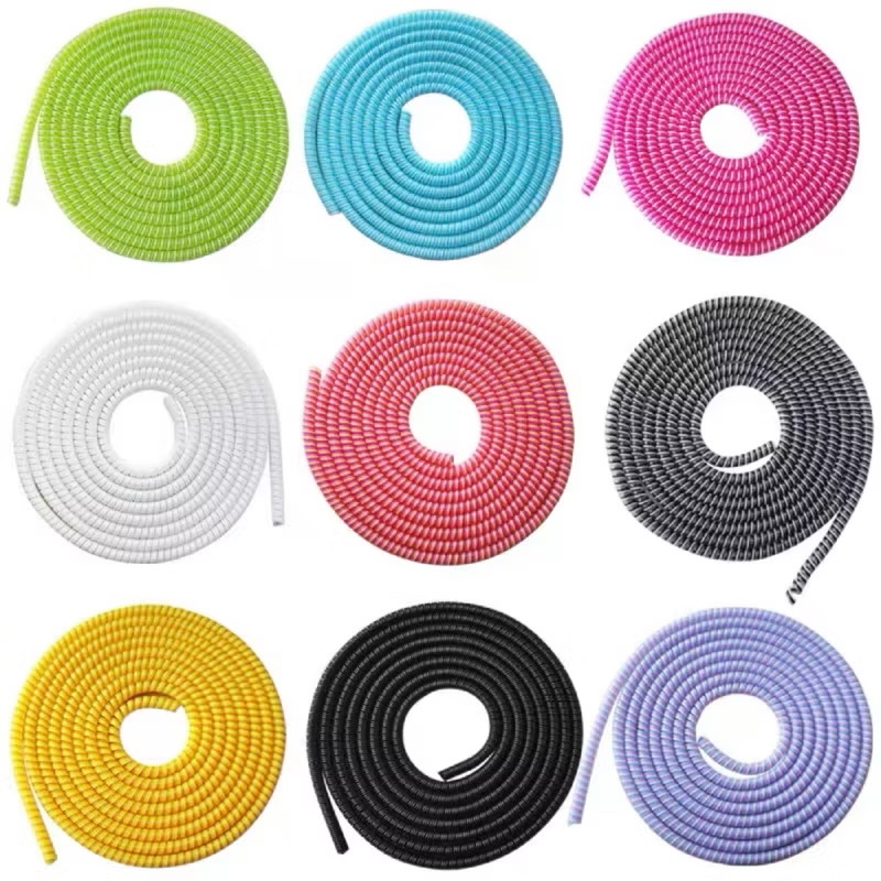 พร้อมส่งค่ะ🌈 Cable Protector line เกลียวที่พันสายชาร์จ ยาว1.4M ตกแต่งและป้องกันสาย