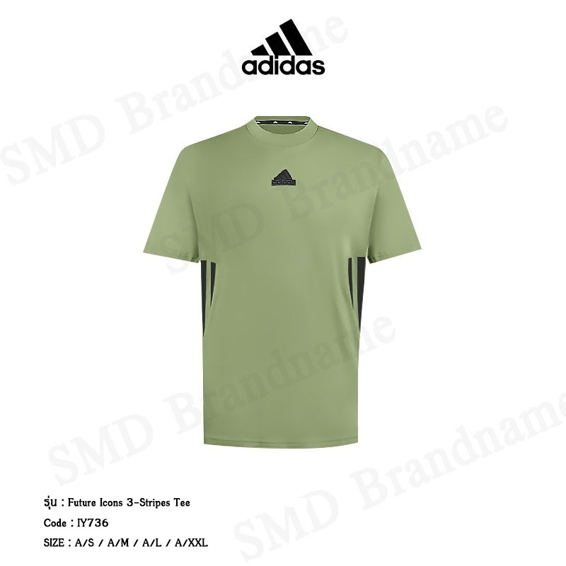Adidas เสื้อยืดคอกลม รุ่น Future Icons 3-Stripes Tee Code: IY7736