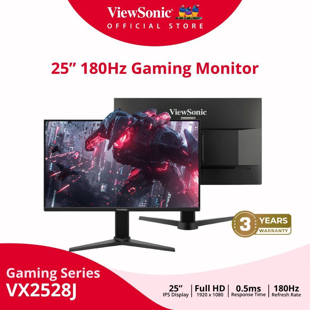 Viewsonic Gaming Monitor  VX2528J  25” / Full HD / IPS / 180Hz / 0.5ms  (จอมอนิเตอร์เกมมิ่ง)
