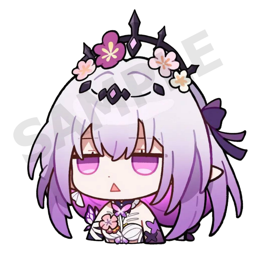 castorice chibi honkai star rail สติ๊กเกอร์ 2 แผ่น น้องข้าวจิบิ honkai star rail