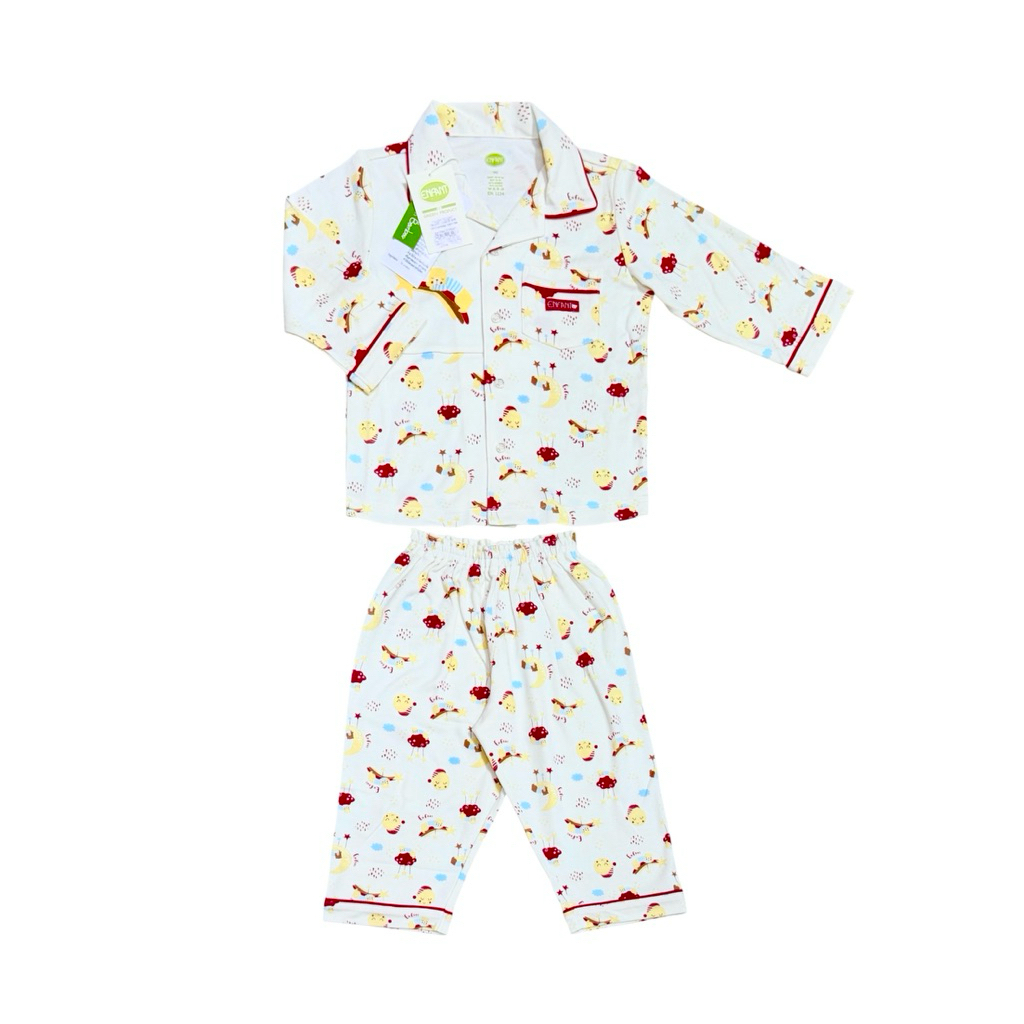 ชุดนอนแขนขายาว Enfant Green New collection ผ้าคอตตอนออแกนิกผสมเยื่อไผ่ ขนาด 1ปี-2ปี,2ปี-3ปี,3ปี-4ปี,4ปี-5ปี