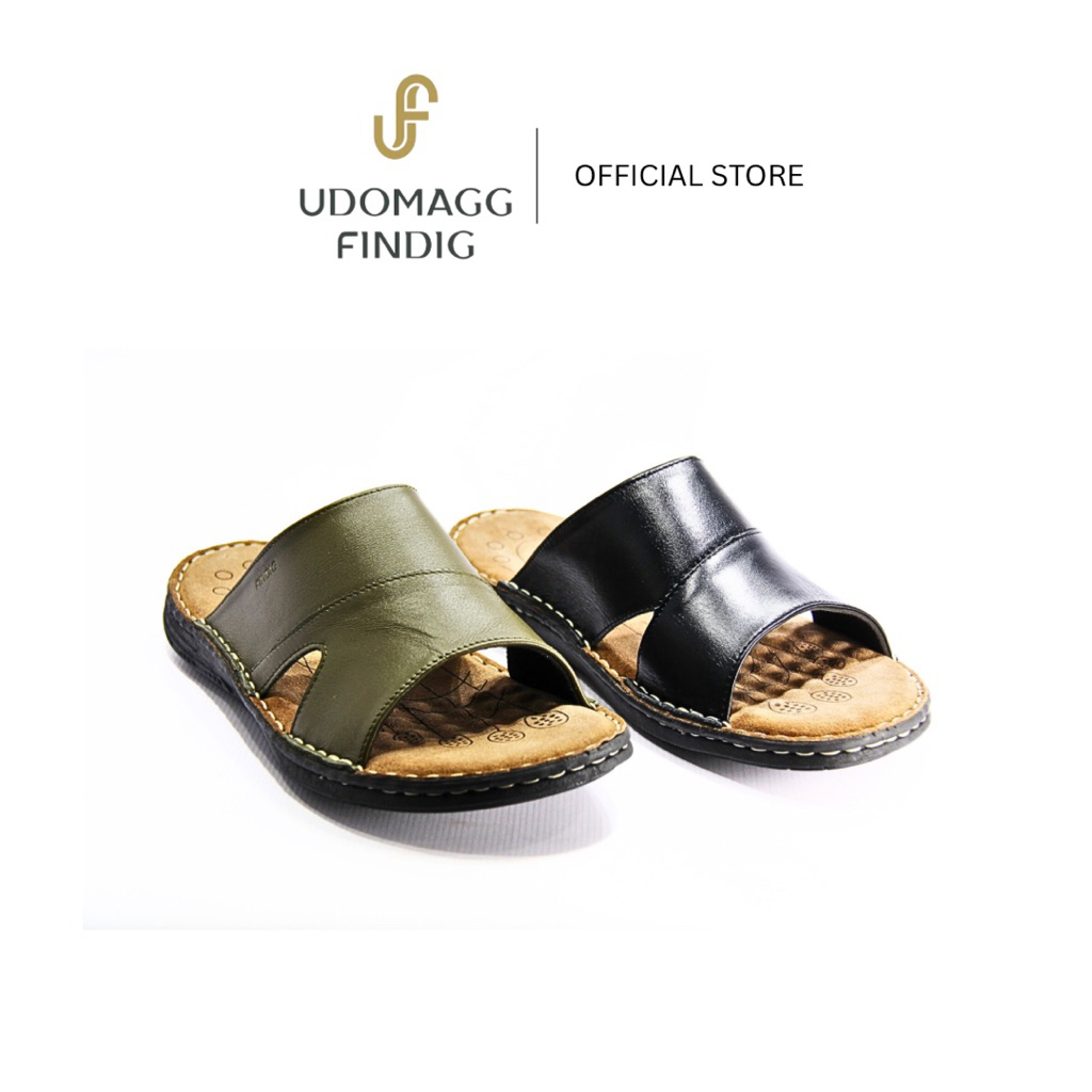 Udomagg&Findig อุดมเอก ฟินดิจ รองเท้าหนังแท้คุณผู้ชาย แตะแบบสวม   รหัส MT616