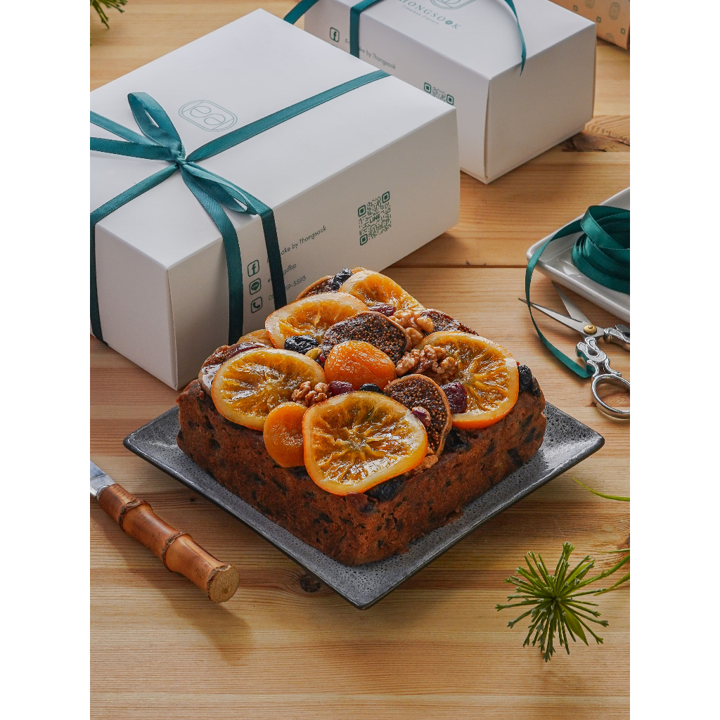 [2 ปอนด์] Fruitcake by Thongsook | Special Topping Fruitcake | หวานน้อย เนื้อเค้กฉ่ำ ผลไม้แน่น ราคา ถูกที่สุด ดีลบีเคเค แกลเลอรีภาพที่ 2
