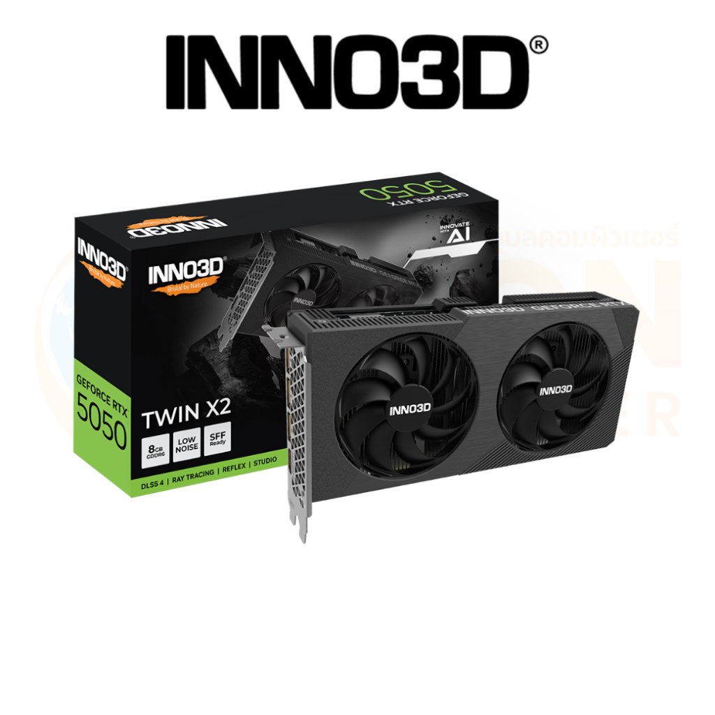 VGA การ์ดจอ INNO3D GEFORCE RTX 5050 TWIN X2 8GB GDDR6