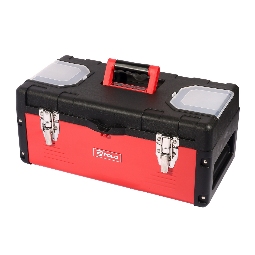 POLO กล่องเครื่องมือเหล็ก/พลาสติก PP 18 นิ้ว รุ่น MP18 / P564-0050 ขนาด 45 X 24.5 X 20 ซม. (18 นิ้ว)