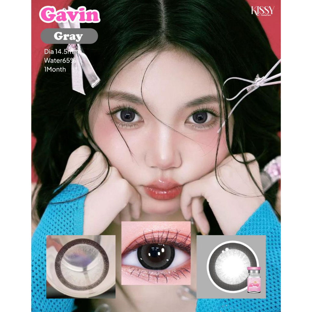 🔥คอนแทคเลนส์ Silicone Hydrogel✨Gavin (Kissylens) ✨ขนาดบิ๊กอายโตมาก✨Gray / Black / Blue - รูปที่ 6