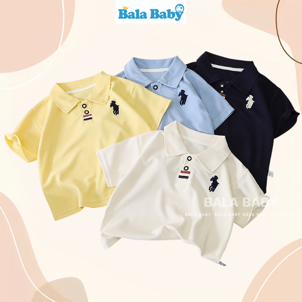 เสื้อโปโลเด็ก เสื้อยืดแขนสั้นเด็กผู้ชาย โปโลเด็ก สไตล์เกาหลี Size 80-120 cm DXT84