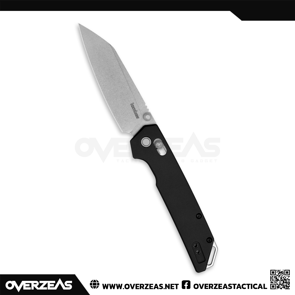 มีดพับ Kershaw Iridium Reverse Tanto DuraLock Black Aluminum (D2 3.4" SW),2038R