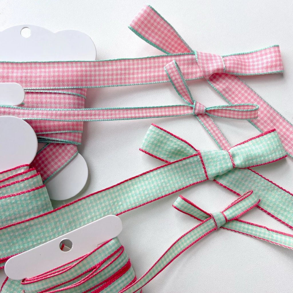 ♡ พร้อมส่ง | (5 หลา) Scott Ribbon โบว์ ริบบิ้น สก็อต ขนาด 7 mm / 0.7 cm