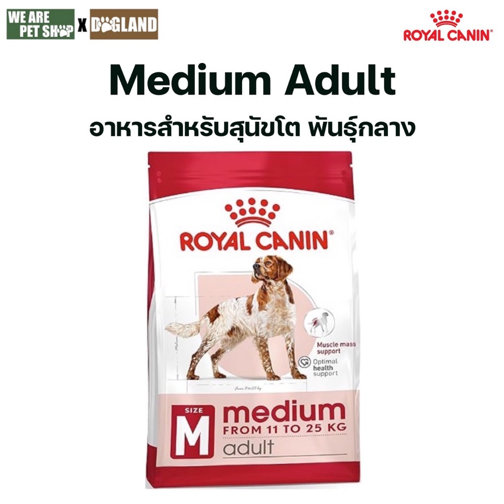 Royal Canin Dog 4 kg Medium Adult สุนัขโต พันธุ์กลาง