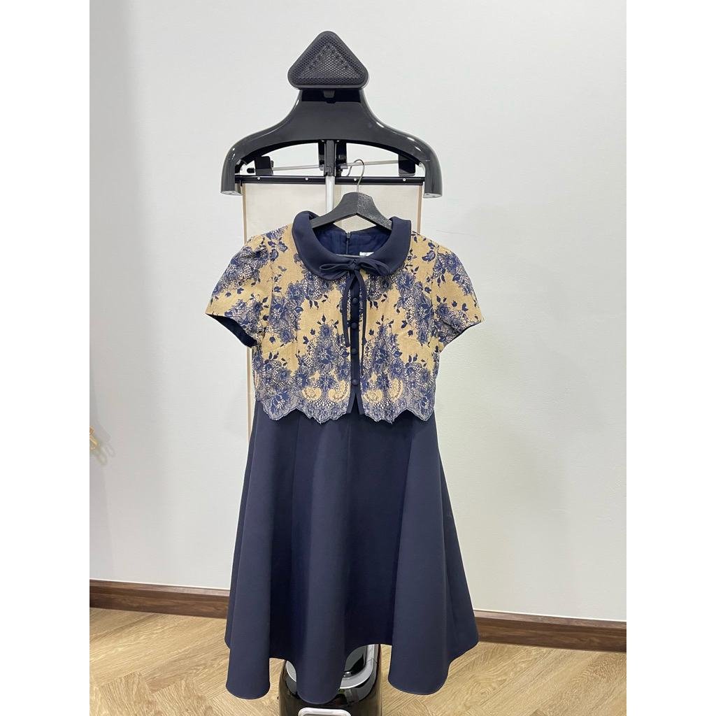 เดรสผ้าไทย แบรนด์ La Sisters มือ2 L