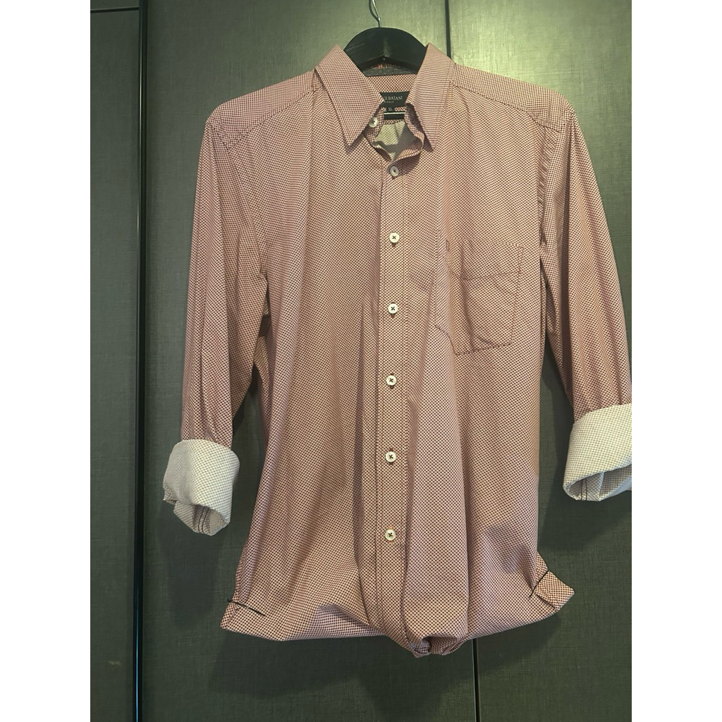 ARROW เสื้อเชิ้ตลายตาราง ทรง slim fit ไซส์ XL มือสอง