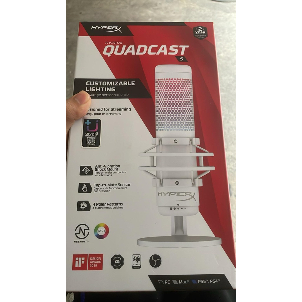 ไมค์ hyperx quadcast s - ประกัน2 ปีใบเสร็จครบ