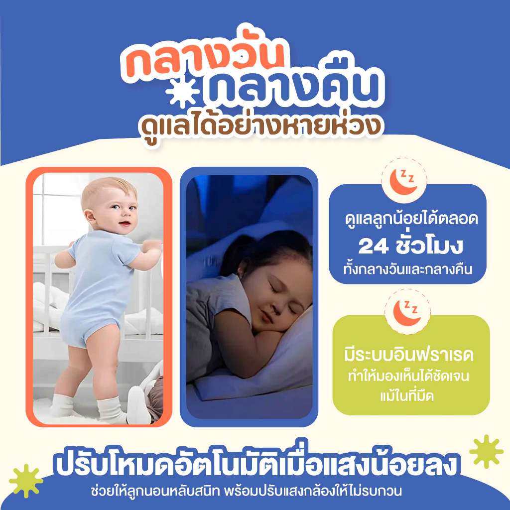 ส่งด่วน Baby Monitor รุ่น ABM900 กล้องเบบี้มอนิเตอร์  จอ2.8′ โต้ตอบได้2ทิศทาง ซูมได้4เท่า ราคา ถูกที่สุด ดีลบีเคเค แกลเลอรีภาพที่ 7