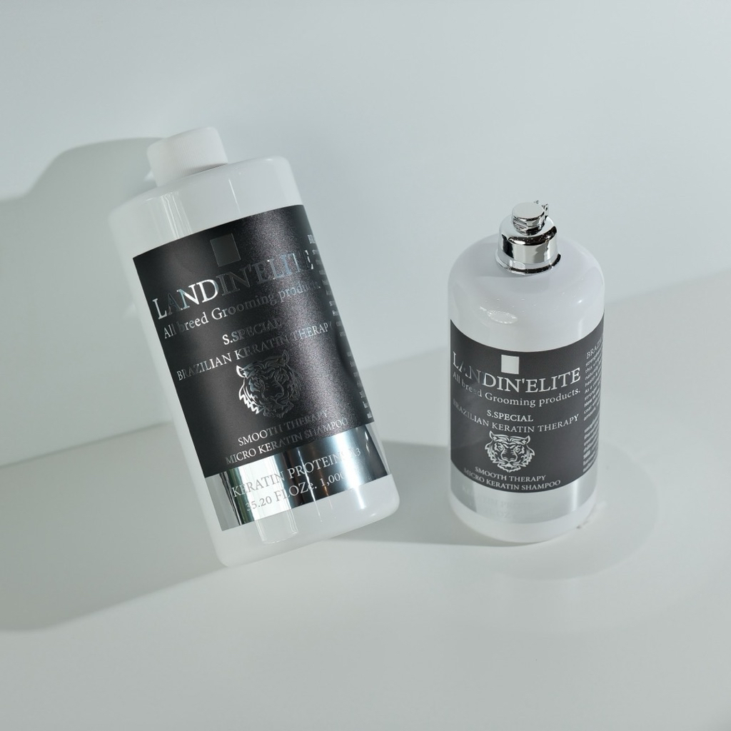 (แท้💯)Landin'Elite เครราติน step2 ครีมอาบน้ำขจัดคราบมันสูตรใหม่ ใช้ง่ายและดีกว่าเดิม😻สำหรับน้องแมวน้องหมา