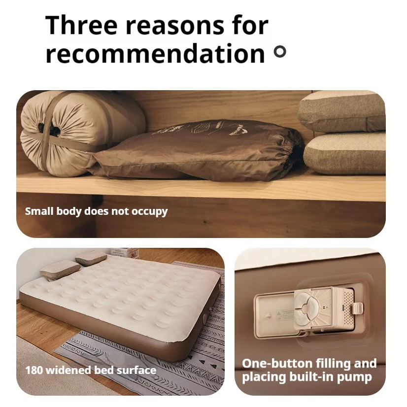 Naturehike เบาะลมหนา 25cm พร้อมหมอน แผ่นรองนอนสำหรับตั้งแคมป์ - รูปที่ 6