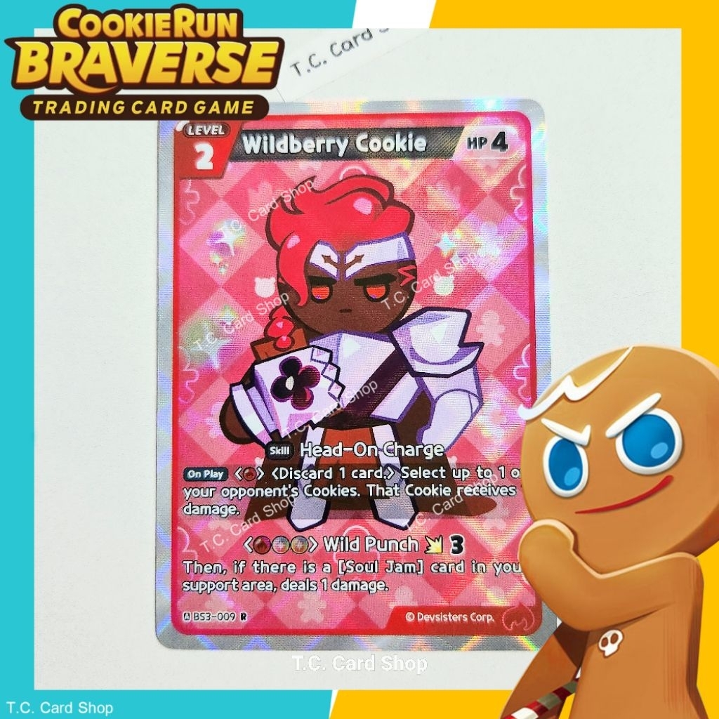 Wildberry Cookie ฟอยล์ R - BS3-009 - การ์ดคุ้กกี้รันภาษาอังกฤษ (สีแดง) Cooking Run Braverse