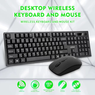 [ซื้อ1แถมMOUSE PADผ้า 1] OMISA KM-388 ชุดคีย์บอร์ด+เมาส์ไร้สาย2.4G(ปุ่มกดเสียงเงียบ)