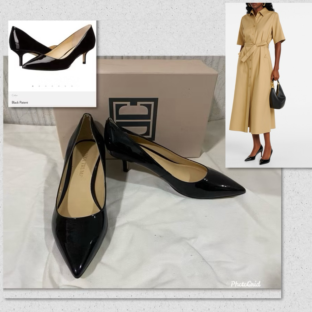 SALE!!!!Ivanka Trump black patentจากแคนดามีตำหนิแท้ยังไม่เคยใช้งาน ร้องเท้าหรหนังแก้วsize 6