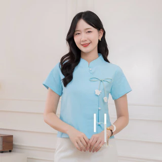 เสื้อฝ้ายเนื้อนุ่ม รุ่นดอกสร้อย🌷