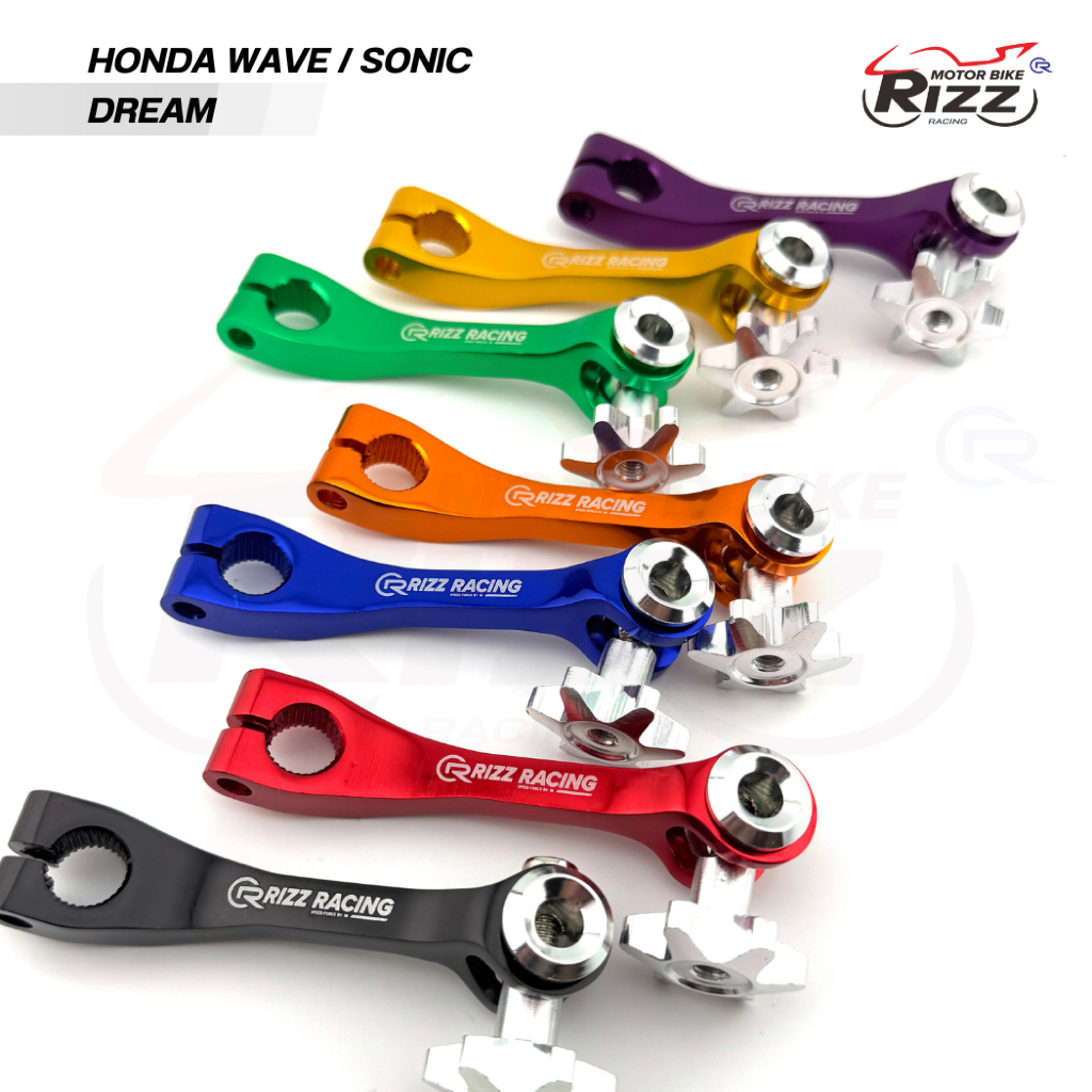 มือลิงโค้ง (ดอกก้นหอย) WAVE ทุกรุ่น งาน CNC HONDA /มือลิงฮอนด้า /มือลิงHONDA /มือลิงแต่ง /มือริงค์เบรคหลัง/ มือลิงเบรคหล