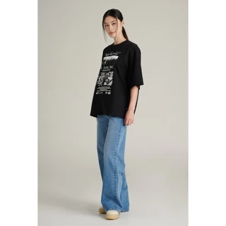 Mc JEANS (แม็คยีนส์) Online Exclusive เสื้อยืดผู้ชาย เสื้อยืดแขนสั้น ทรงโอเวอร์ไซส์ มีให้เลือก 2 สี MTTZA34