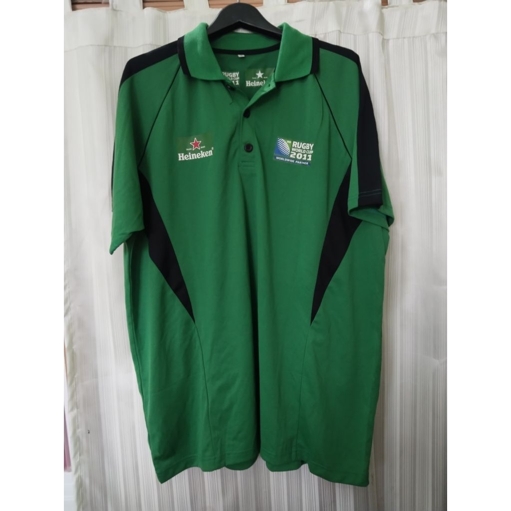 เสื้อโปโลคอปก เบียร์ Heineken RUGBY WORLD CUP 2011 ของแท้