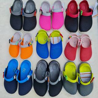 {แถมตัวติด2ชิ้น/1คู่}รองเท้าเด็กแบบสวมหัวโตมีสายรัดส้นน้ำหนั…