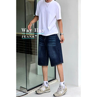 Short jeans กางเกงยีนส์ ทรงหลวม สไตล์เกาหลี แฟชั่น สำหรับผู้ชาย