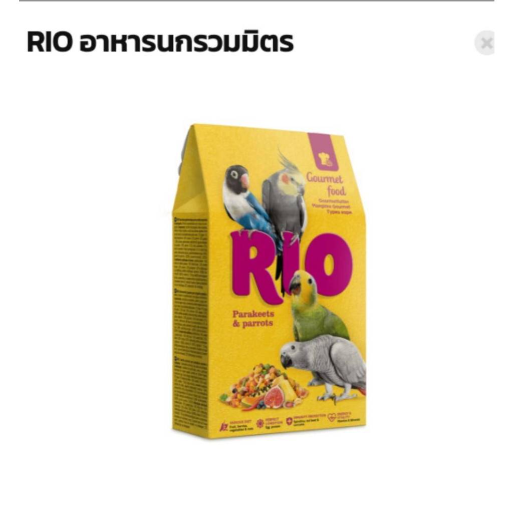RIO อาหารนกกรวมมิตร (Parakeets & Parrots) 250 G.