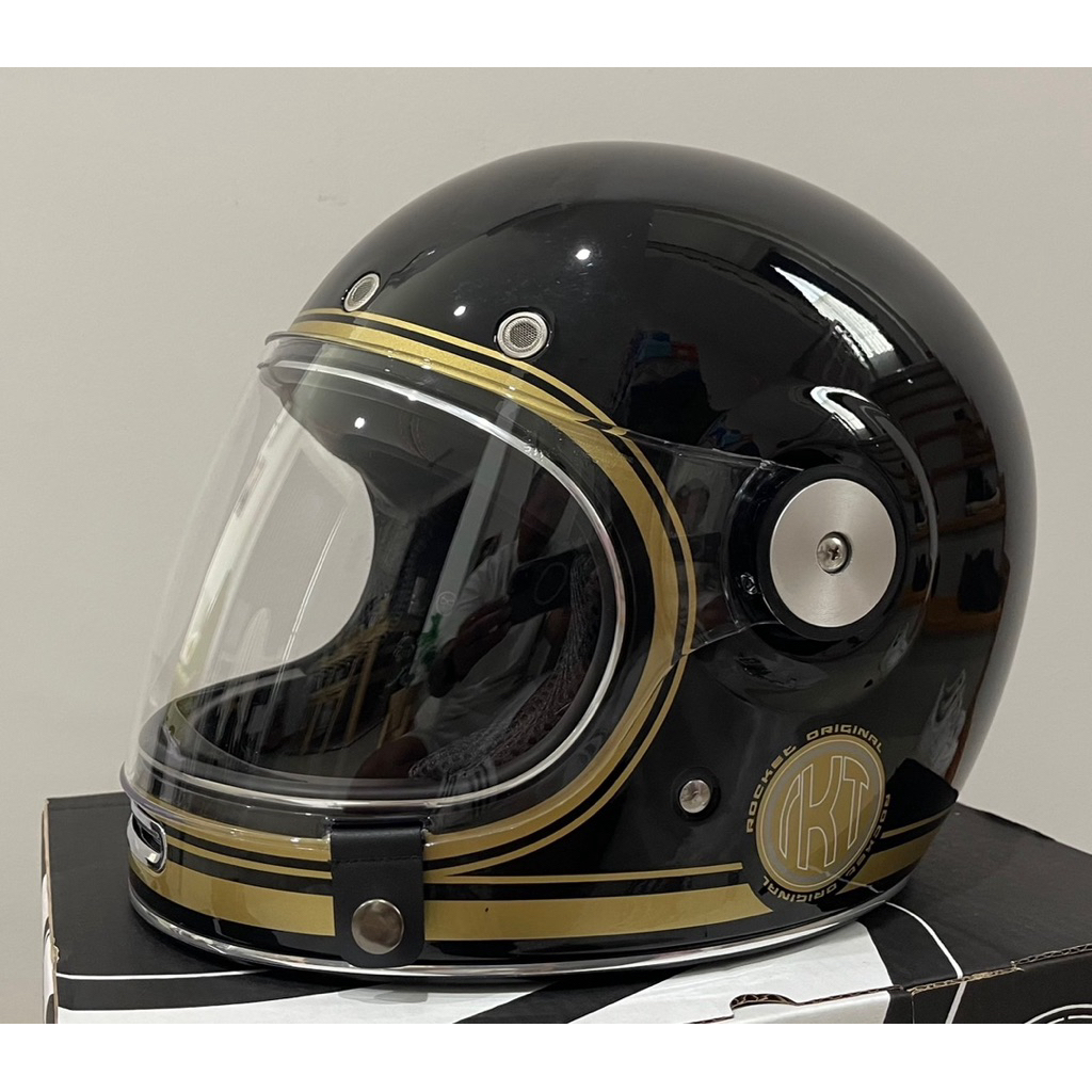 ID rocket หมวกกันน็อคคลาสสิค รุ่น Limited Edition ไม่มี Logo ID ได้ ชิลด์หน้า 2 อัน แถมไปในกล่อง1ติด