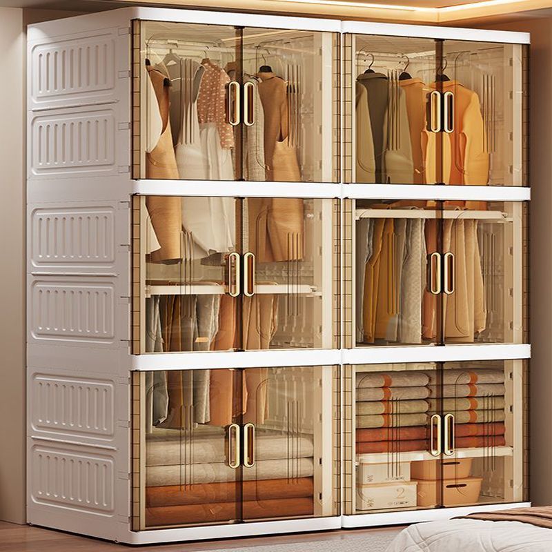 Ubear ตู้เสื้อผ้าพับ ผู้ใหญ่/เด็ก ผลิตจากวัสดุ PP ปลอดภัยไร้สารพิษ ขนาดกว้าง 60CM ความจุขนาดใหญ่ มาพ