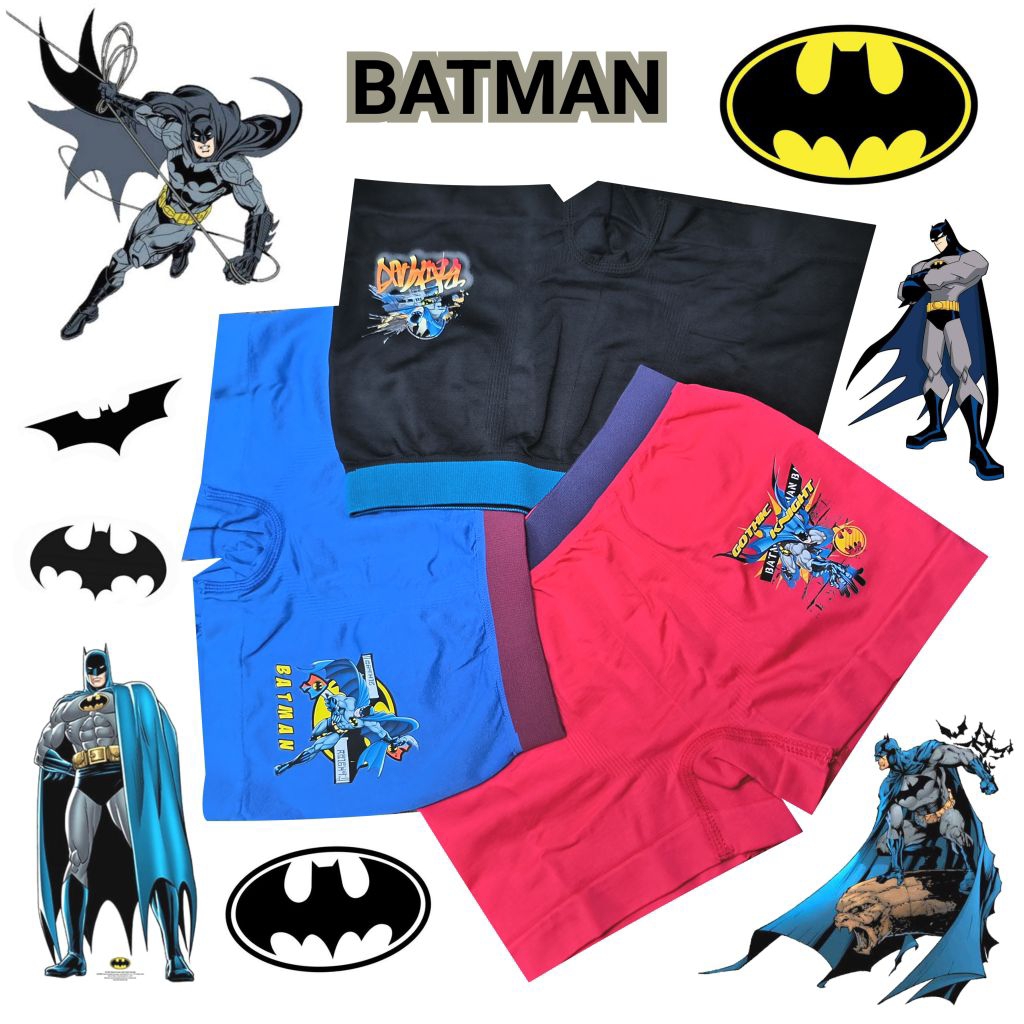 [Kids] กางเกงในบ๊อคเซอร์ ลายแบทแมน BATMAN ผ้านุ่มยืด ไม่กัดผิว สวมใส่สบาย เหมาะสำหรับเด็ก 3-8ปี