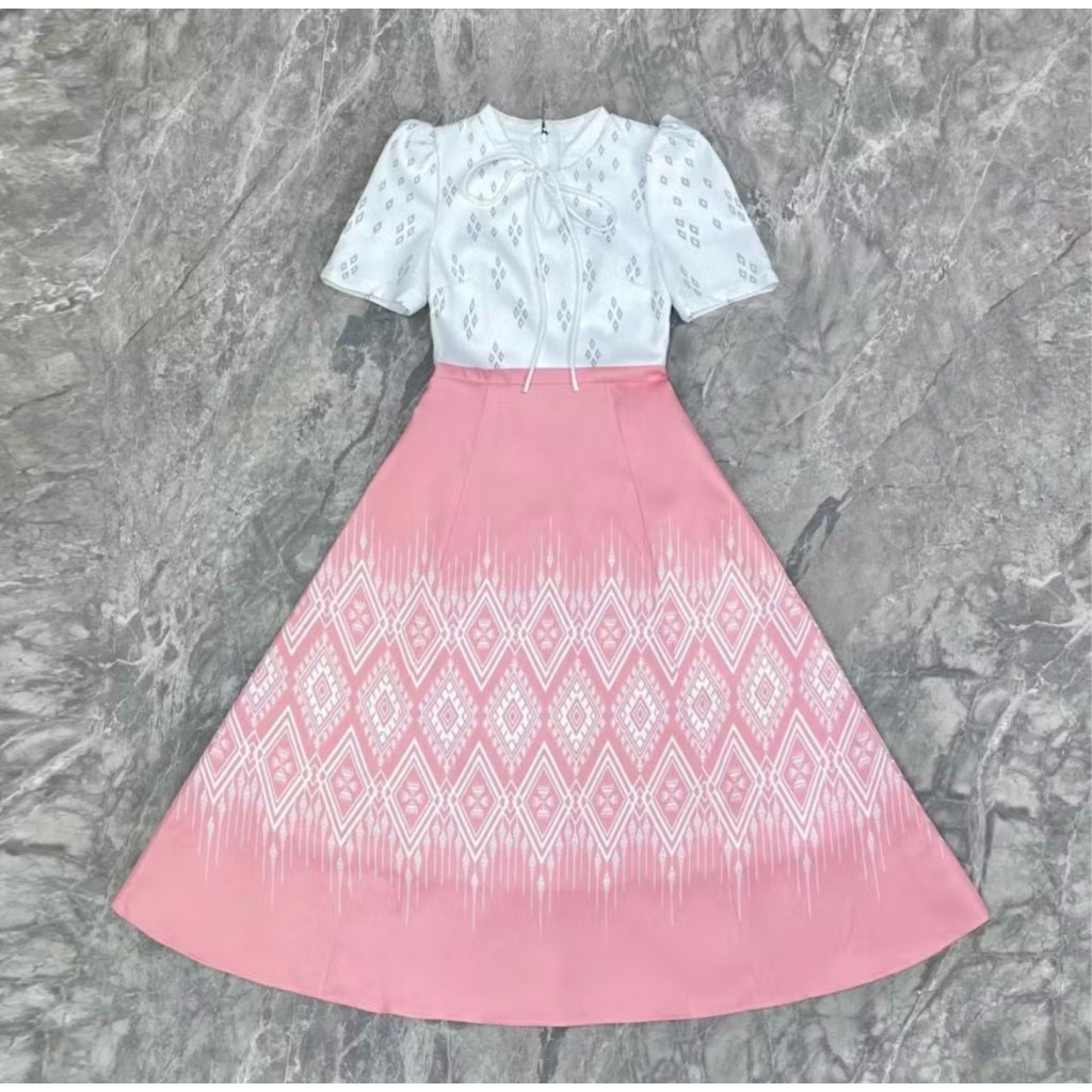 BLT BRAND ชุดเดรสผ้าไทย size XXl