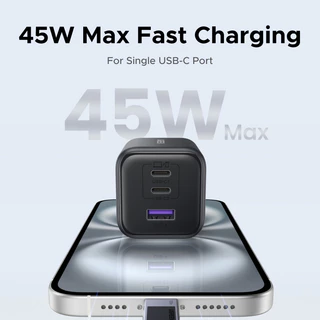 UGREEN หัวชาร์จเร็ว 30 - 45W GaN Tech หัวชาร์จ Type C 2 Port รองรับ PD 2 ช่อง+USB 1 ช่อง รุ่น X527