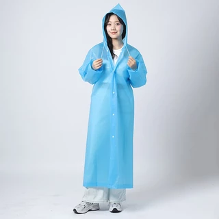 เสื้อกันฝน EVA (G10) เสื้อกันฝนแฟชั่น ชุดกันฝน Rain coats 100 กรัม คุณภาพดี พับเก็บง่าย มีฮู้ด