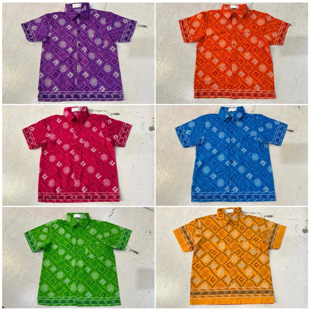 เสื้อวัฒนธรรม เสื้อพื้นเมือง เสื้อผ้าไทย เด็กและผู้ใหญ่ ผ้าคัตตอน ลายไทยประยุกต์