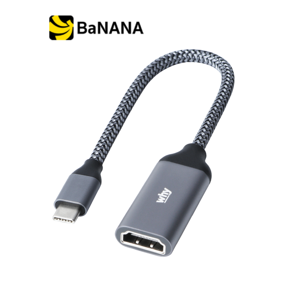 WHY USB-C to HDMI Female Video 4K Full UHD Grey (HB-1045) by Banana IT