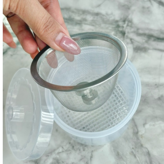 กระปุกเก็บอุปกรณ์ร่อนมัทฉะ กล่องเก็บอุปกรณ์ร่อนมัทฉะ  ที่เก็บกระชอนกรองชา