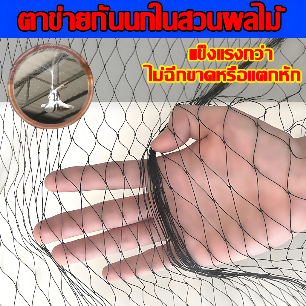 💥กันนก เกรดA💥ตาข่ายกันนก ตาข่ายไนล่อน อวนล้อมไก่ ตาข่ายอเนกประสงค์ อุปกรณ์ควบคุมศัตรูพืชที่ทนทาน
