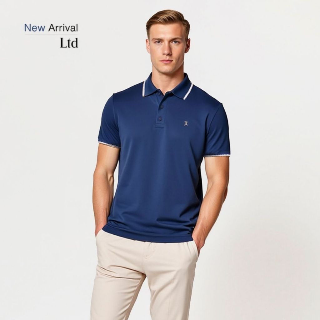 LTD เสื้อโปโลแขนสั้น ผู้ชาย สีน้ำเงินเข้ม | New Gen Polo Shirt | 00934