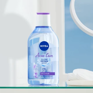 นีเวีย ไมเซล่า เช็ดเครื่องสำอาง แอคเน่ แคร์ เมคอัพ เคลียร์ คลีนซิ่ง 400 มล. NIVEA ไมเซล่าลดสิว คลีนซิ่งลดสิว