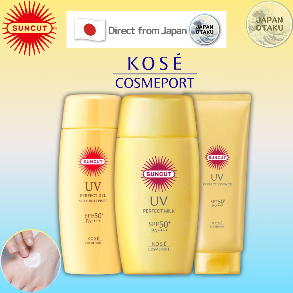Kose Cosmeport Suncut Protect Perfect UV Gel / UV Essence  / UV Milk  SPF 50+ PA ++++ / Waterproof/ 