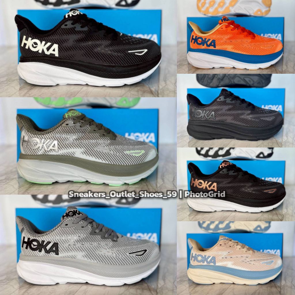 รองเท้า HOKA Clifton 9 Trainers ใส่ได้ทั้ง ชาย หญิง [ พร้อมส่ง ของแท้💯 ]
